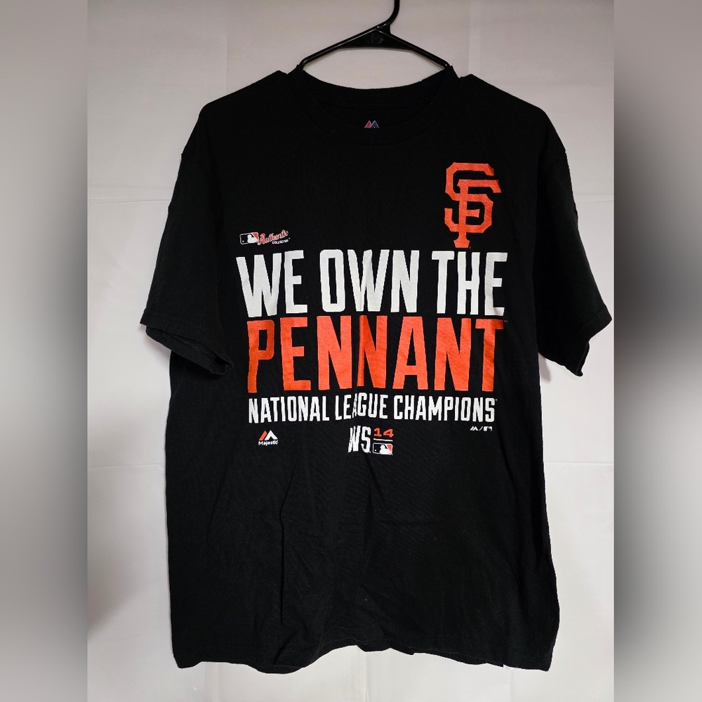 Majestic Black and Orange T-Shirt - National League Champions